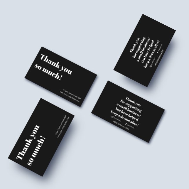 Carte De Visite Merci Pour Votre Commande, Personnaliser Petites E (Créateur téléchargé)