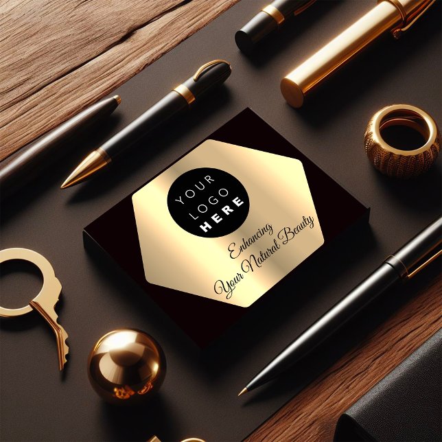 Carte De Visite Merci pour vous acheter Gold Logo personnalisé (Thank You For YouR Purchase Gold Custom Logo Business Card)