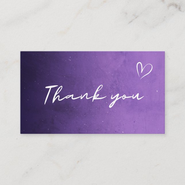 Carte De Visite Merci Purple Nuit Cosmic Sky Galaxy tendance (Devant)