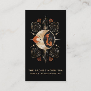 Carte De Visite *~* Mermaid à huile d'or Bronze Star Moon Spa