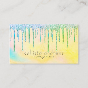 Carte De Visite Mermaid Green Jaune Parties scintillant Drives Art