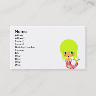 Carte De Visite mermaid magique chibi 3