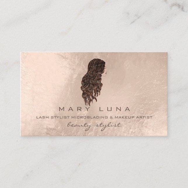 Carte De Visite Mermaid Maquillage Artiste Lashes Pearl Coiffeur (Devant)