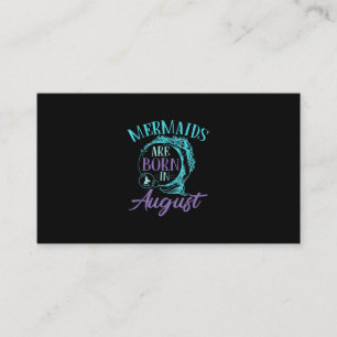 Carte De Visite Mermaids Are Born en août Birthday