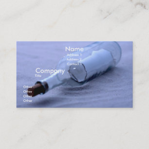 Carte De Visite Message dans le sable