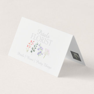 Carte De Visite Message de marque de fleuriste de boutique moderne