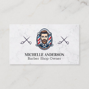 Carte De Visite Messieurs Barber   Poteau en barbier