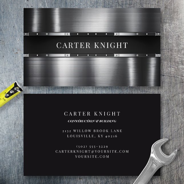 Carte De Visite Métal à rendement industriel (Créateur téléchargé)