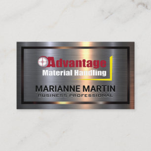 Carte De Visite Métal Aluminium   Avantage Manipulation de Matérie