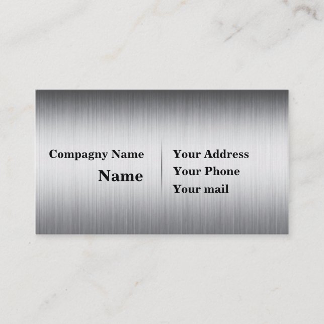 Carte De Visite Métal balayé (Devant)