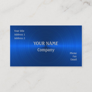Carte De Visite Métal bleu