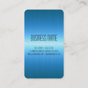 Carte De Visite Métal bleu d'acier inoxydable