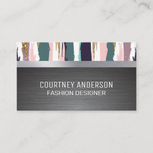 Carte De Visite Métal brossé   Artistique brossé