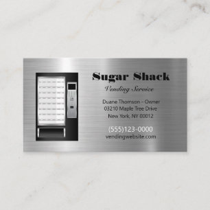 Carte De Visite Metal Design Food Snack Service de vente de vendeu