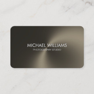 Carte De Visite Métal élégant brillant noir blanc professionnel