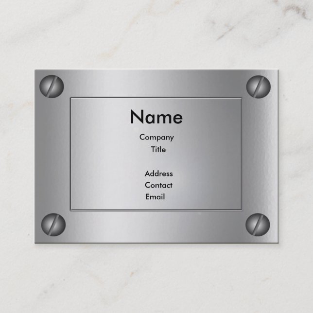 Carte De Visite Métal élégant Super - (Devant)