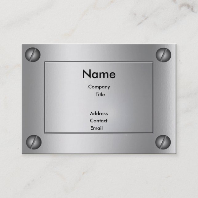 Carte De Visite Métal élégant Super - (Devant)