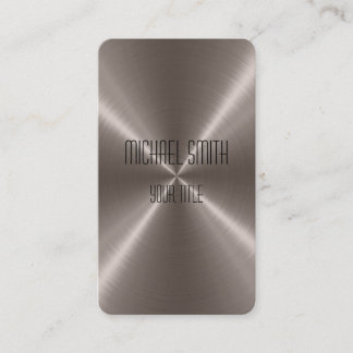 Carte De Visite Métal en acier de bronze