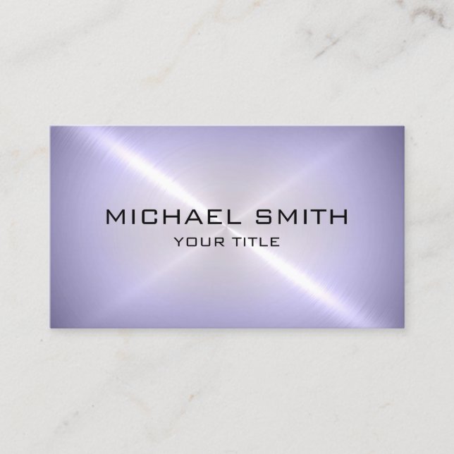 Carte De Visite Métal en acier inoxydable Chrome (Devant)