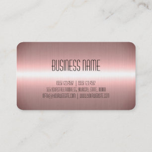 Carte De Visite Métal en acier inoxydable rose or