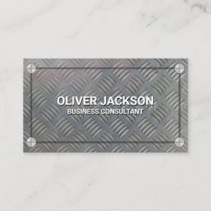 Carte De Visite Métal et vis Acier plaqué diamant