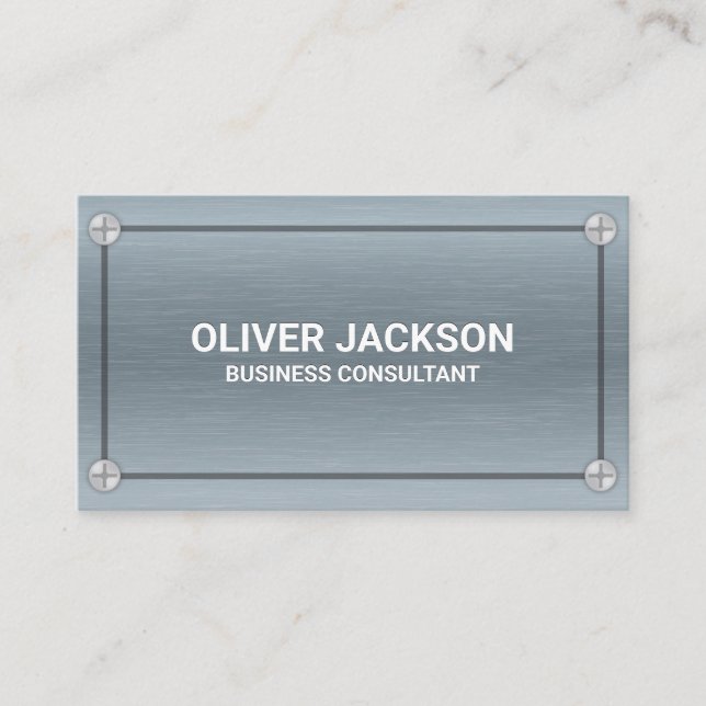 Carte De Visite Métal et vis | Aluminium (Devant)