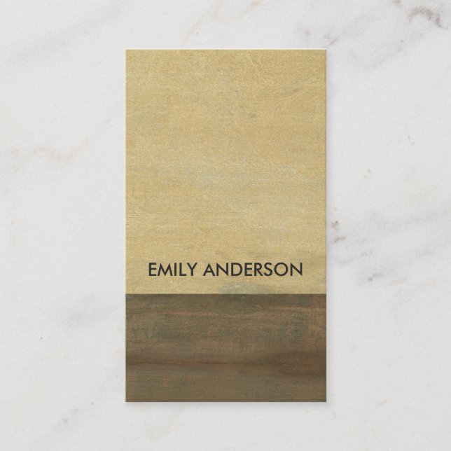 CARTE DE VISITE MÉTAL JAUNE RUSSE CORROSIF TEXTUÉ (Devant)