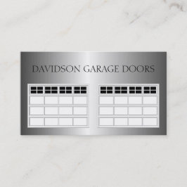 Carte De Visite Métal métallique de Garage Door Company