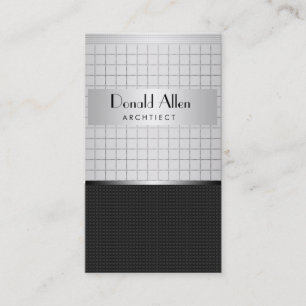 Carte De Visite Métal moderne Elegant Black Consultant