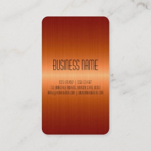 Carte De Visite Métal orange d'acier inoxydable