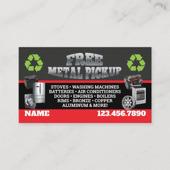 Carte De Visite Metal Pick up Business Cards - English-Spanish (Devant)