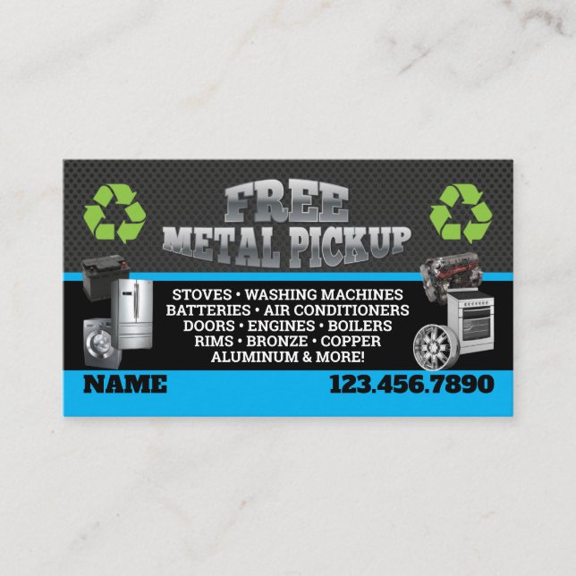 Carte De Visite Metal Pick up Business Cards - English-Spanish (Devant)