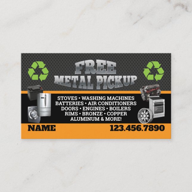 Carte De Visite Metal Pick up Business Cards - English-Spanish (Devant)