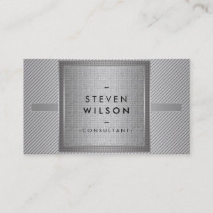 Carte De Visite Metal Professional Moderne Élégant Noir