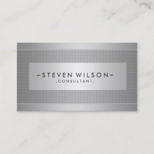 Carte De Visite Metal Professional Moderne Élégant Noir