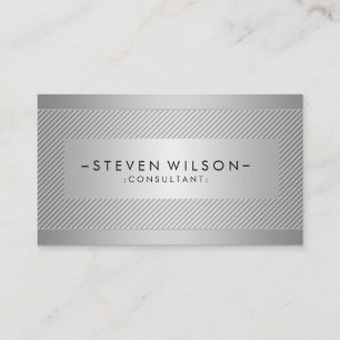 Carte De Visite Metal Professional Moderne Élégant Noir