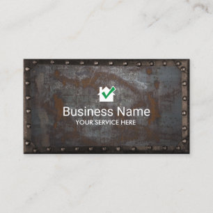 Carte De Visite Métal rouillé vintage d'icône de Chambre de