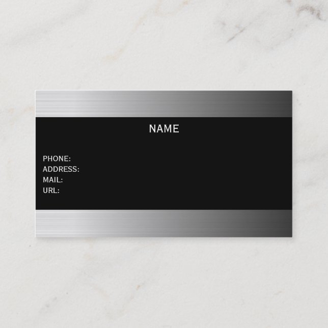Carte De Visite metallic businesscard (Dos)