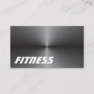Carte De Visite Metallic Silver Grey Fitness Sport tendance