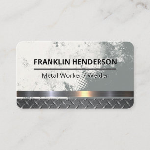 Carte De Visite Métallique   Fond Grunge   Construction