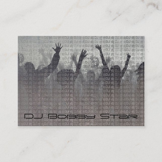 Carte de visite métallique frais du DJ (Devant)
