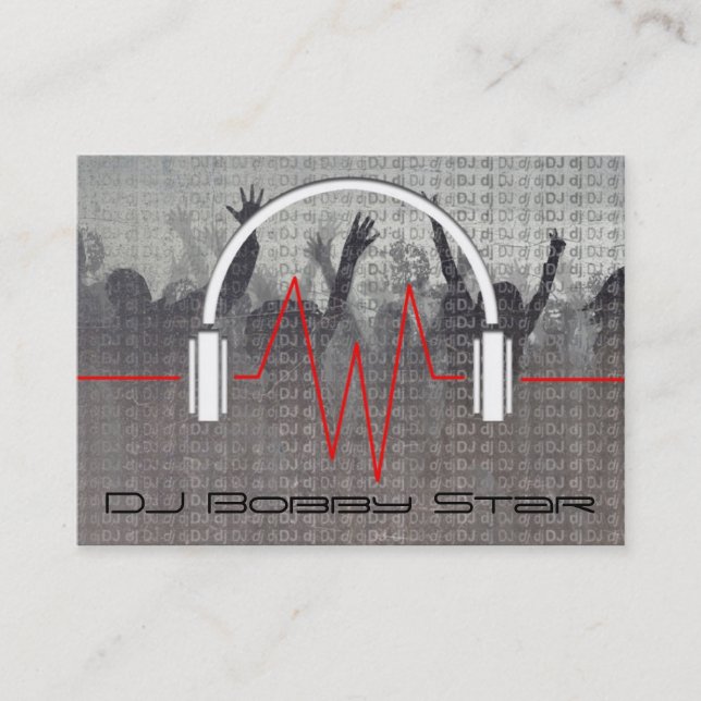 Carte de visite métallique frais du DJ (Devant)