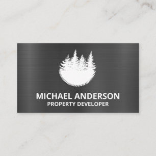 Carte De Visite Metallique   Vie circulaire   Arbres