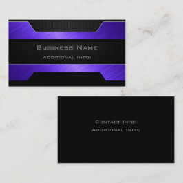 Carte de visite métallique violet élégant