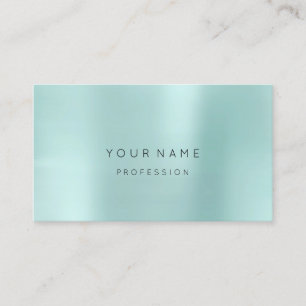 Carte De Visite Métallure de soie minimale Abstraite à l'Aqua bl