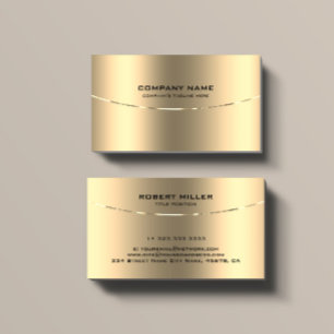 Carte De Visite Métallurgique Pale Or Design Stainless Steel Look