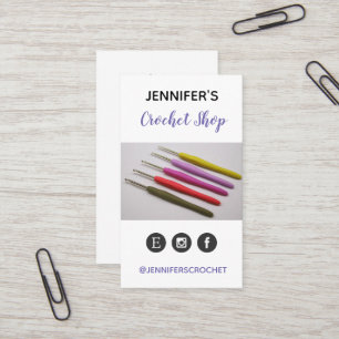Carte De Visite Métier fait main de crochet de crochet