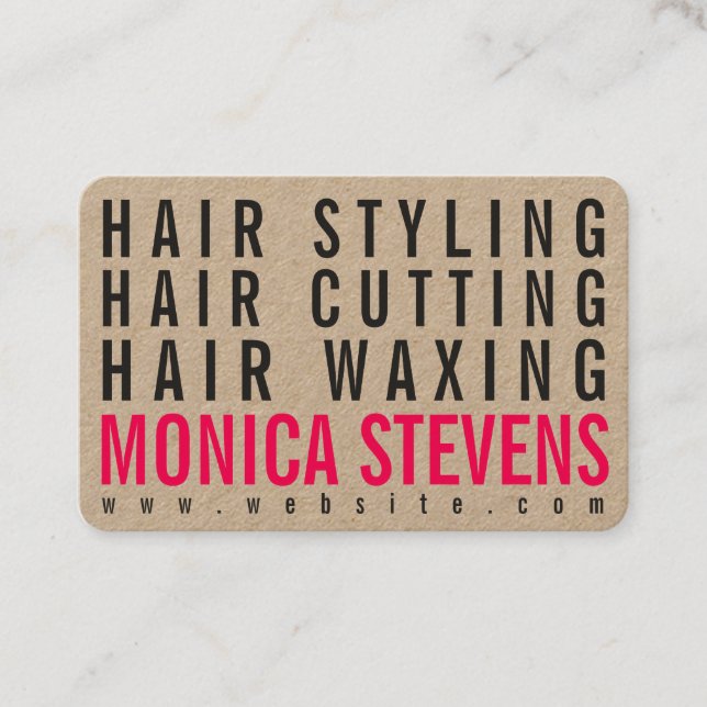 Carte De Visite Métier géant audacieux à la mode moderne de (Devant)