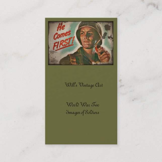 Carte De Visite Mettez-Le Premier Rations Alimentaires 2ÈME GUERRE (Devant)