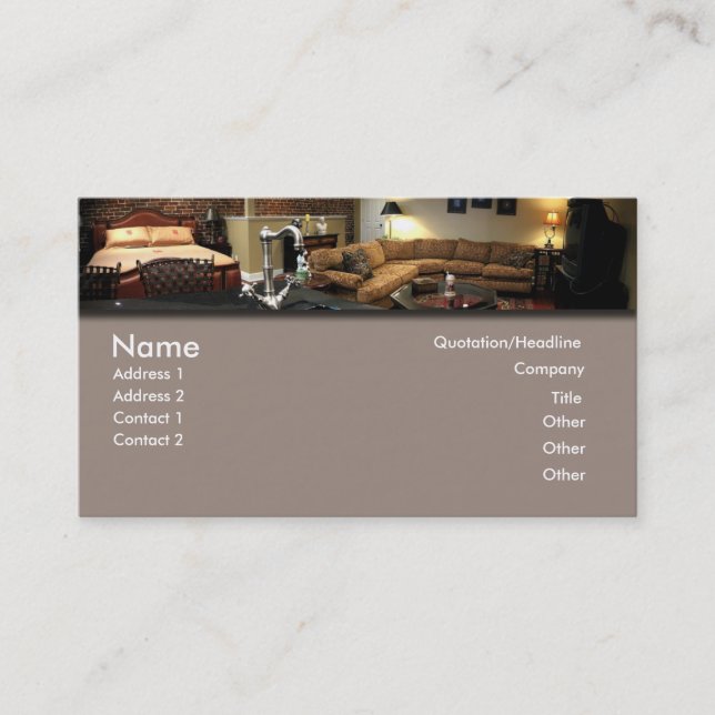 Carte De Visite Meubles/design d'intérieur (Devant)